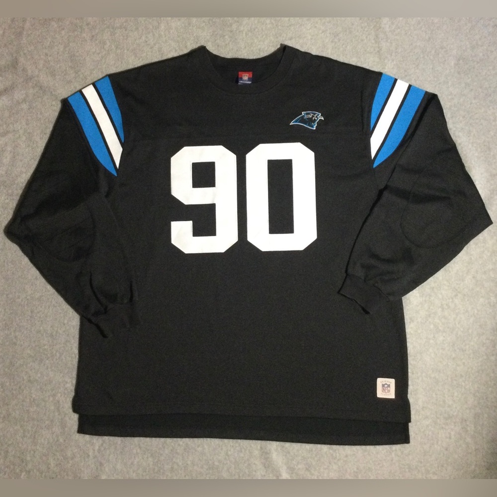 Reebok Gridiron Classic NFL Long Sleeve Carolina Panthers Julius Peppers 2XL 90
